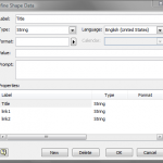 figure 4: shape data dialog after the fields are defined